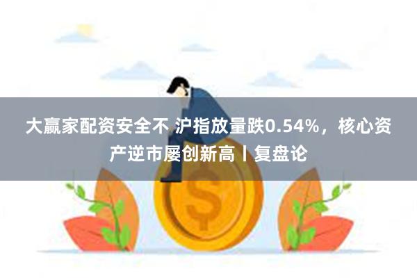 大赢家配资安全不 沪指放量跌0.54%，核心资产逆市屡创新高丨复盘论