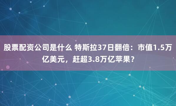 股票配资公司是什么 特斯拉37日翻倍：市值1.5万亿美元，赶超3.8万亿苹果？