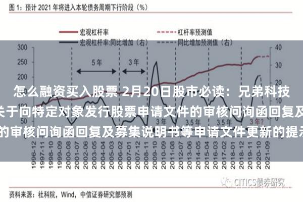 怎么融资买入股票 2月20日股市必读：兄弟科技（002562）新发布《关于向特定对象发行股票申请文件的审核问询函回复及募集说明书等申请文件更新的提示性公告》